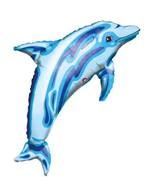 Folieballong: Blå Delfin - 56 x 84cm