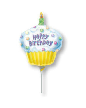 Folieballong: Happy Birthday Cupcake - 35cm