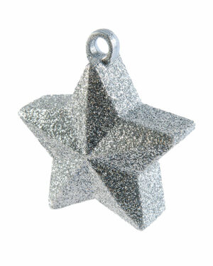 Ballongvekt: Sølv - Stjerner & Glitter - 170g