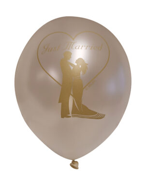 Lateksballong: "Just Married" Couple - 30cm - Per stk