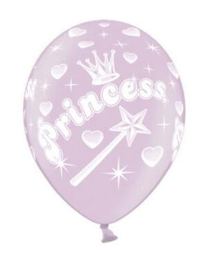 Lateksballonger (50stk): Prinsesse med tryllestav - 30cm