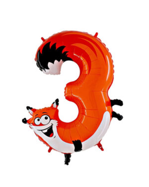 Folieballong / Tallballong: "3" - Rev