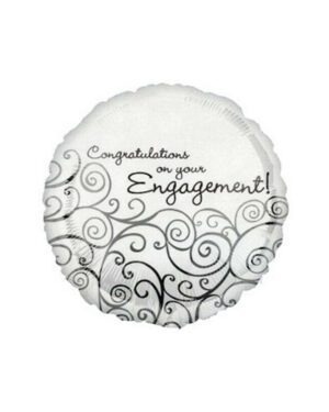 Folieballong: "Congratulations on your Engagement!" - Forlovelse - 46cm