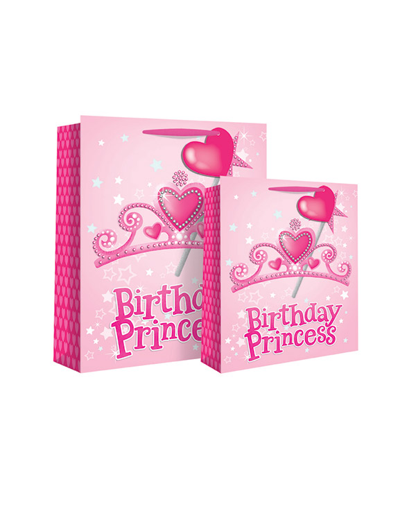 Gavepose: "Birthday Princess" - Hjerter - Medium