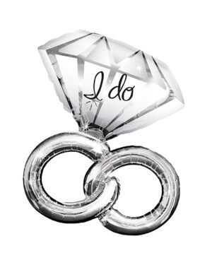 Folieballong: Bryllupsringer - 69 x 76cm