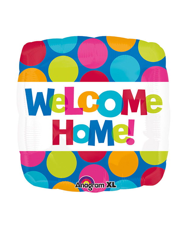 Folieballong: "Welcome Home" - Prikker - 43cm