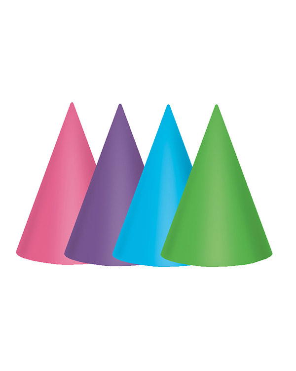 Festhatter (12stk): Rosa & Blågrønn - 17,7cm