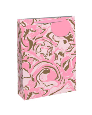 Gavepose: Rosa Glitter Marmor - Stor