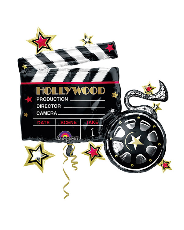 Folieballong: Hollywood klapptavle - 76 x 73cm