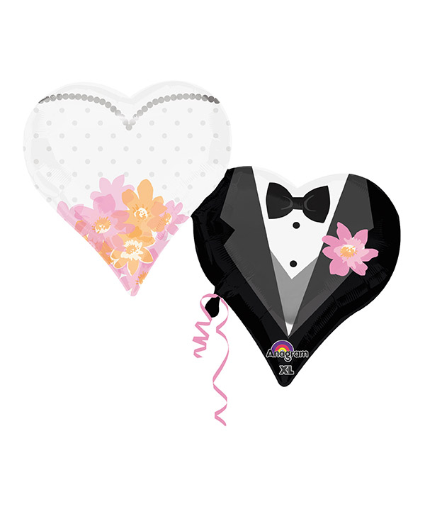 Folieballong: Bryllupsantrekk - 76 x 63cm
