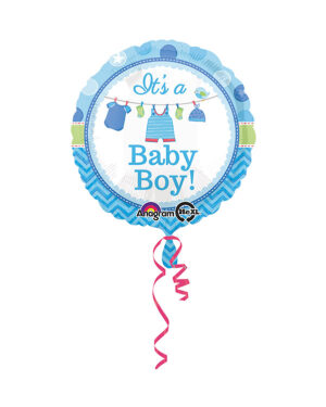 Folieballong: "It's a Baby Boy" - Babyklær - 43cm