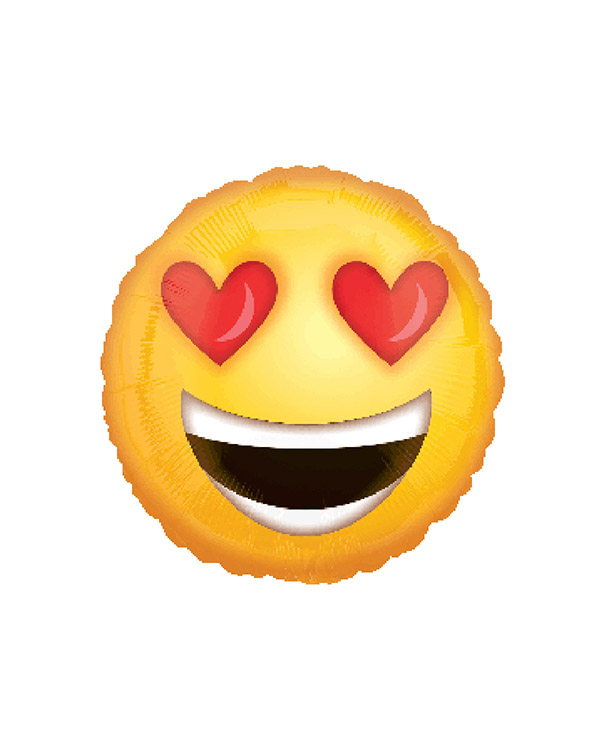 Folieballong: Emotion: Hjerteøyne - 40cm