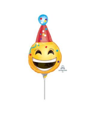 Folieballong: Party Hat Emoticon - 33cm