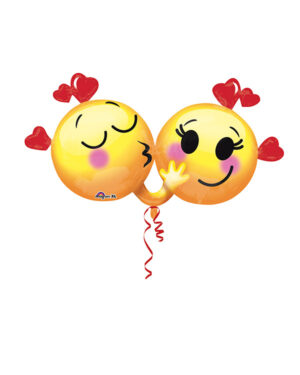 Folieballong: Emoticon - Love - 91 x 53cm