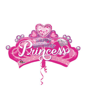 Folieballong: Prinsessekrone - "Princess" - 81 x 48cm