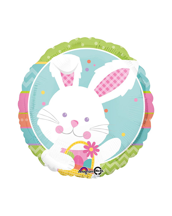 Folieballong: Hare med egg - 43cm