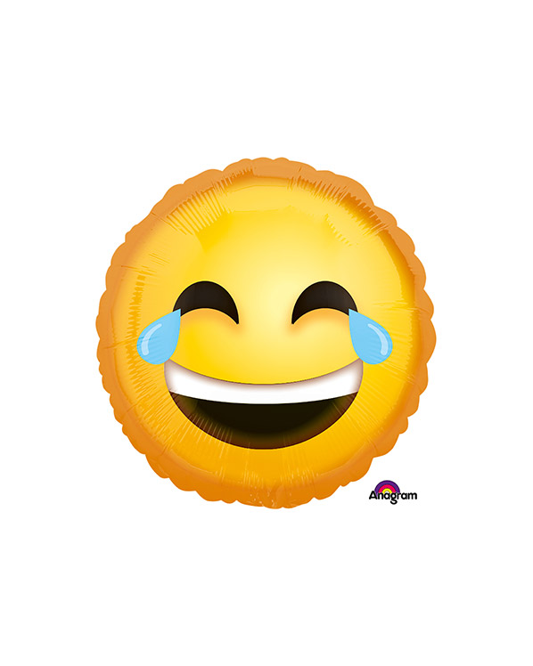 Folieballong: Emoticon - Smilende Smiley - 43cm
