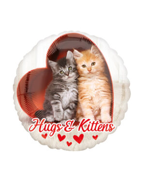 Folieballong: "Hugs & Kittens" - 43cm