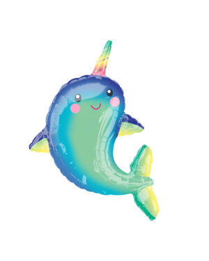 Folieballong: Hval - Narhval - Enhjørning - 37 x 99