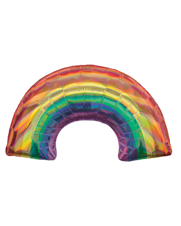 Folieballong: Regnbue - Iriserende - 86 x 48cm
