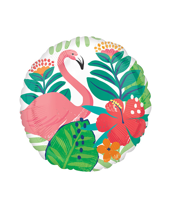Folieballong: Flamingo - Jungel - 43cm