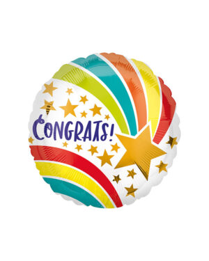 Folieballong: "Congrats" Shooting Star - 45cm