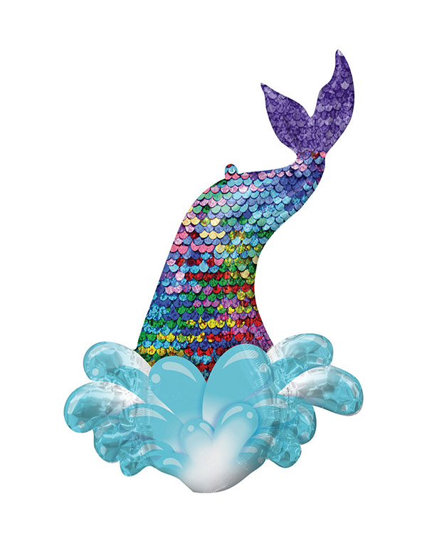 Folieballong: Havfruehale - 68 x 99cm