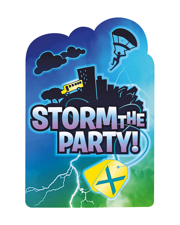 Invitasjonskort (8stk): Battle Royal - 16 x 11cm