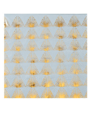 Servietter (20stk): Art Deco - Grønn - 12,5cm