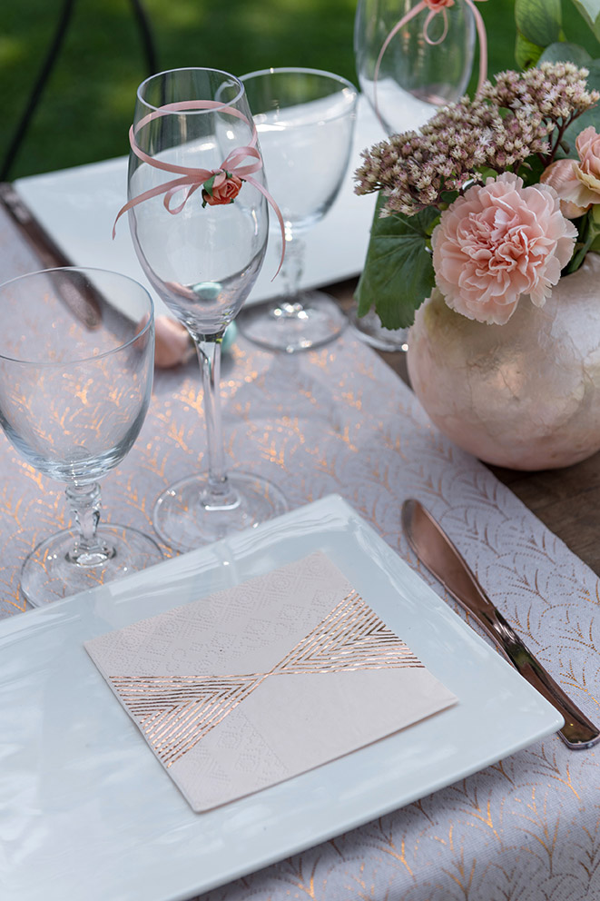 Servietter (20stk): Metallic Stripe - Flere farger - 12,5cm - Bilde 3