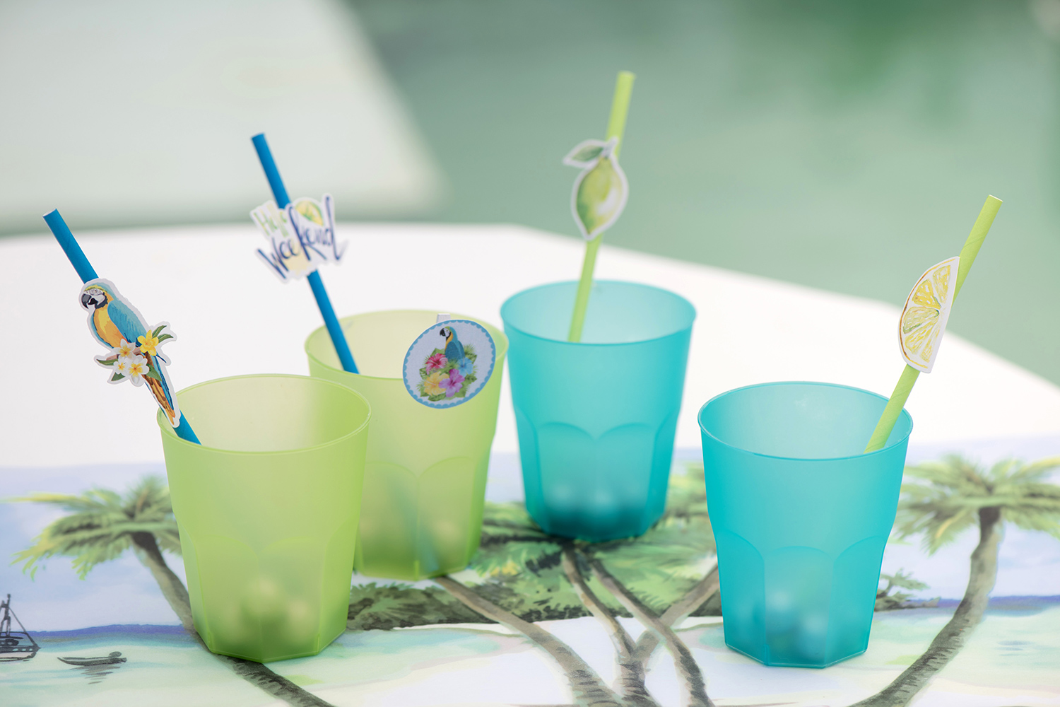 Sugerør (8stk): Fargerik Sommer - 19,2cm - Bilde 2