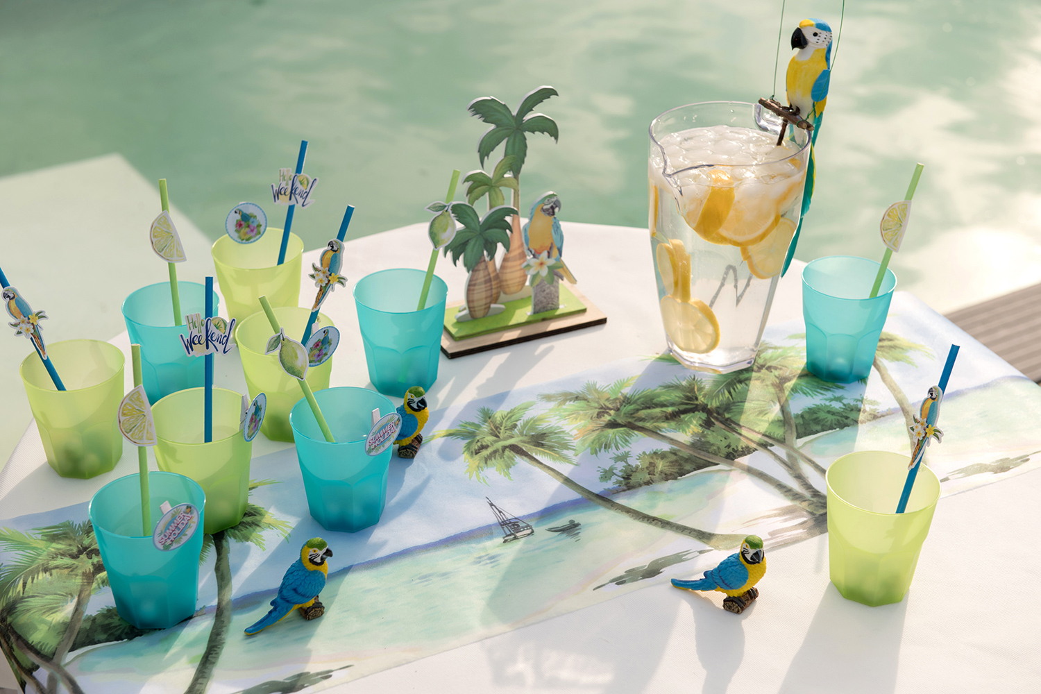 Sugerør (8stk): Fargerik Sommer - 19,2cm - Bilde 3