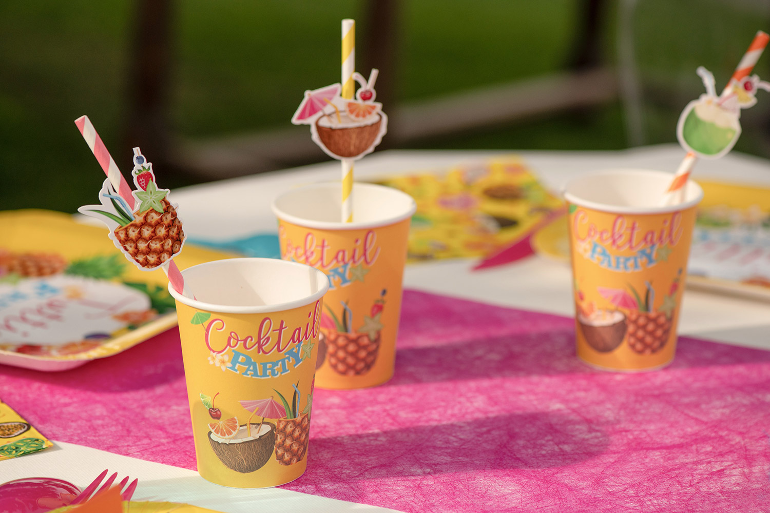 Sugerør (8stk): Fargerik Cocktail - 19,2cm - Bilde 2