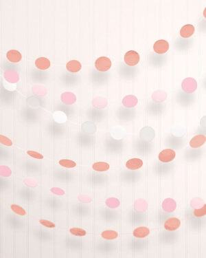 Girlander / Tassels (6stk): Rosegull - 213cm