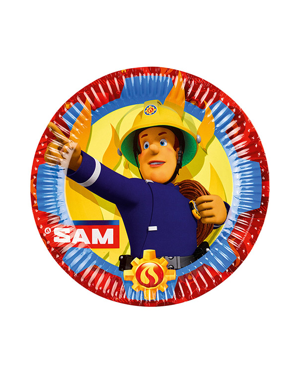 Tallerkener (8stk): Brannman Sam - 22,8cm