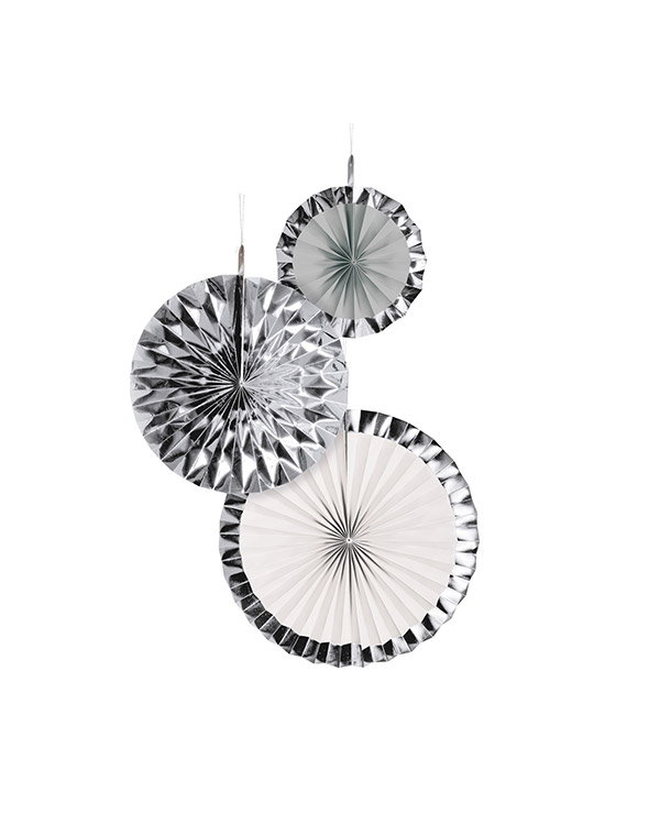 Vifter (3stk): Sølv - 18cm / 30cm / 38cm