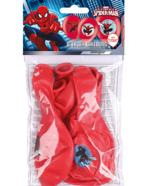 Lateksballonger (6stk): Spider-Man - 27,5cm