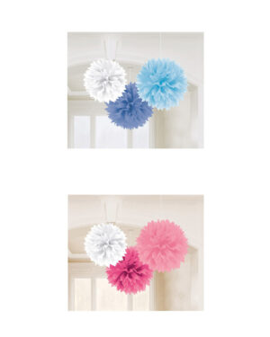 Pompoms (3stk): Flere farger - 40,6cm