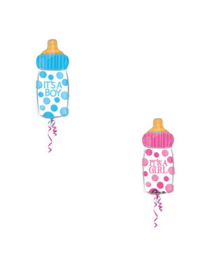 Folieballong: "It's a Boy / Girl" - Tåteflaske - 25 x 58cm