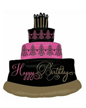 Folieballong: Kake - "Happy Birthday" - 71 x 81cm