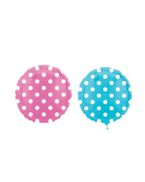 Folieballong: Sirkel med prikker - 43cm