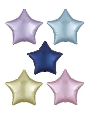 Folieballong: Stjerne - Flere farger (Matt) - 43cm