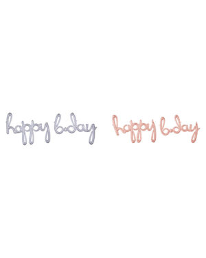 Folieballong / Ballongbanner: "happy b.day" - Flere farger