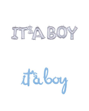 Folieballong / Ballongbanner: "It's A Boy" - Flere farger