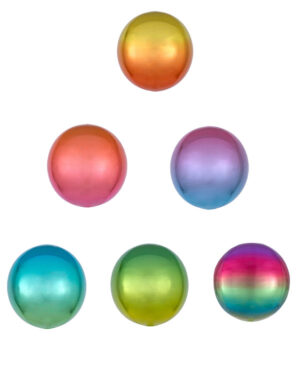 Orbz / Speilballong: Flere farger (Ombre) - 38 x 40cm