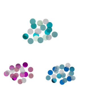 Konfetti: Runde - Flere farger - Pastel - Folie & Papir - 15g