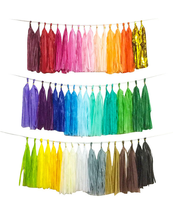 Tassels (Papir - 5stk): Flere farger - 35cm