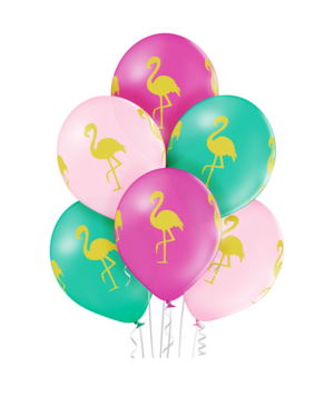 Lateksballonger (6stk): Flamingo - 30cm