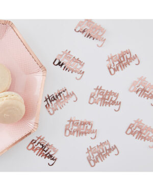 Konfetti: "Happy Birthday" - Rosegull