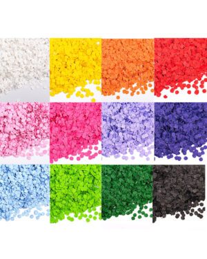 Konfetti: Papir rund 10mm - 15gram - Flere farger
